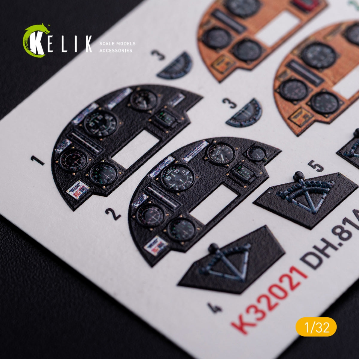 KELIK K32021 DH.81A Tiger Moth - Interior 3D Decal for ICM kit 1/32 – immagine 5
