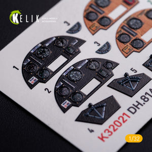 KELIK K32021 DH.81A Tiger Moth - Interior 3D Decal for ICM kit 1/32 – immagine 5