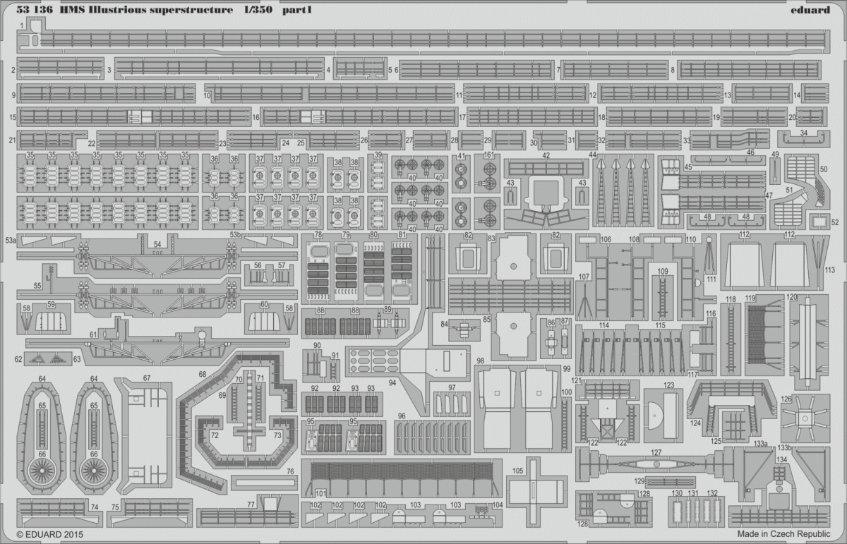 Eduard 53136 HMS Illustrious superstructure AIRFIX 1/350 – image 2