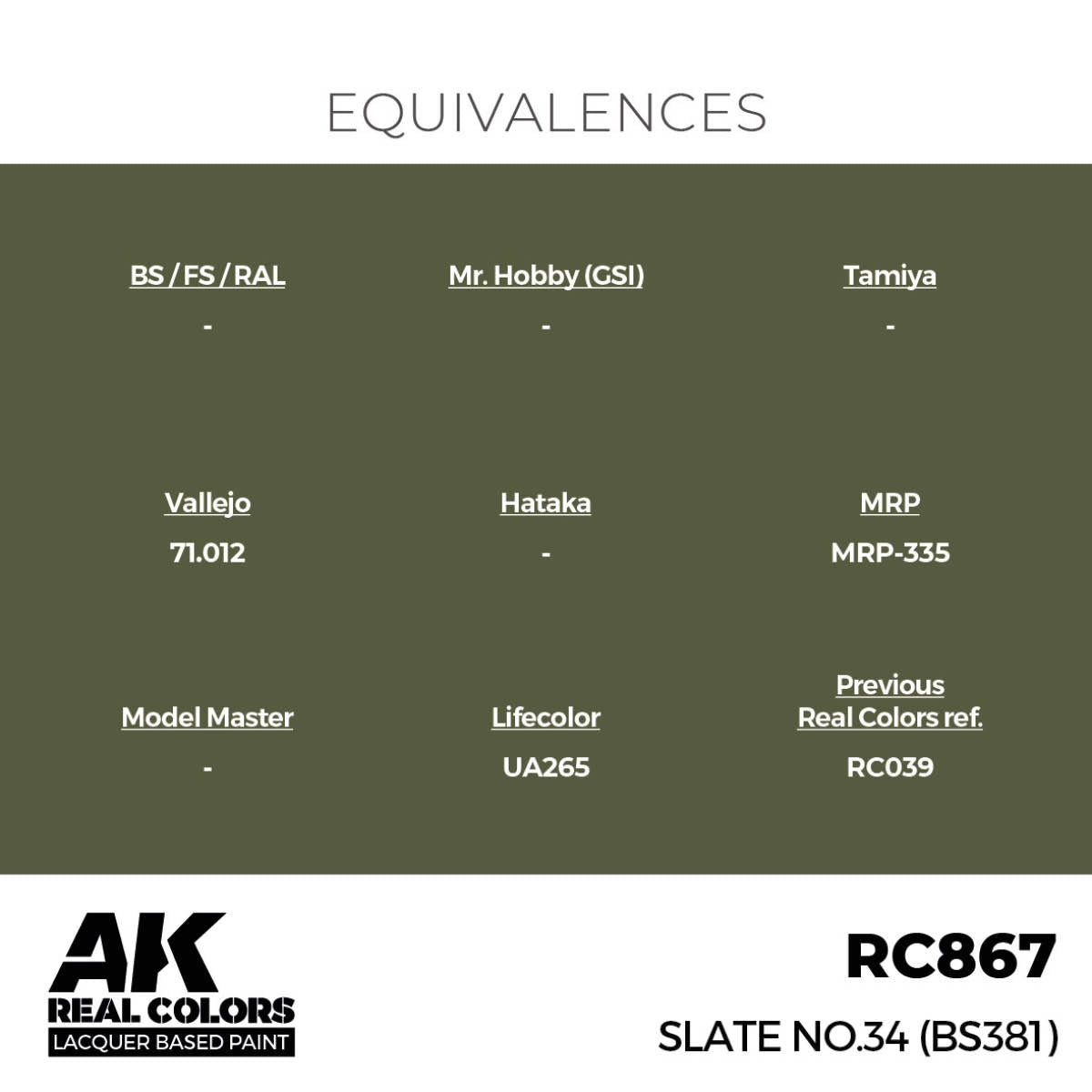 AK Interactive RC867 Slate No.34 (BS381) 17 ml – Bild 3