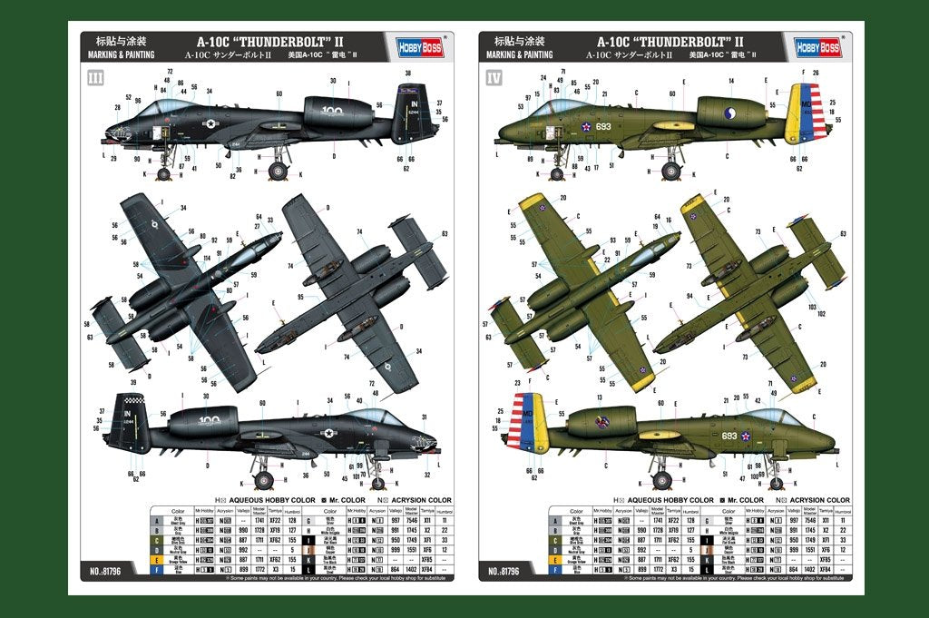 Hobby Boss 81796 American A-10C Thunderbolt II 1/48 – Bild 5