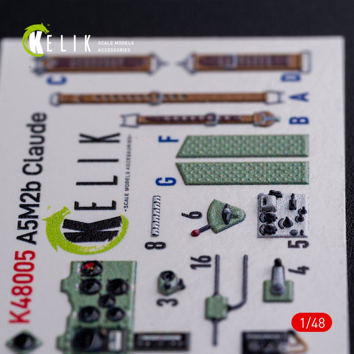 KELIK K48005 A5M2B Claude interior 3D decals for WingsyKits kit 1/48 – imagen 3
