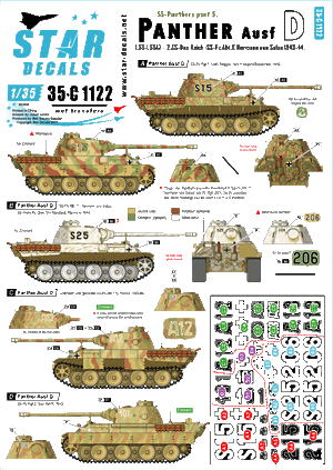 Star Decals 35-C1122 SS-Panthers #5 1/35