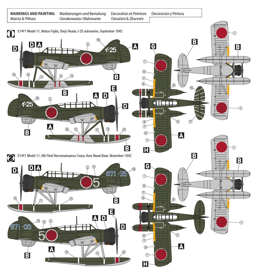 Hobby 2000 72034 Kugisho E14Y1 Model 11 &amp;quot;Glen&amp;quot; 1/72 – imagen 2