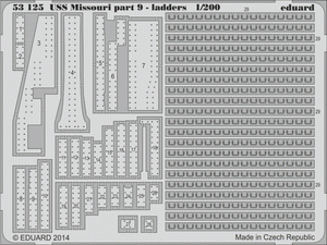 Eduard 53125 USS Missouri part 9 - ladders TRUMPETER 1/200