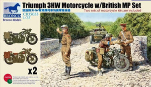 Bronco CB35035 Triumph 3HW Motorcycle w/MP Figure Set 1/35