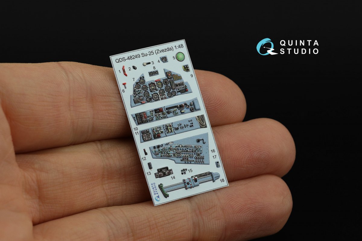 Quinta Studio QDS-48249 Su-25 3D-Printed &amp;amp; colored Interior on decal paper (Zvezda) 1/48 – imagen 9