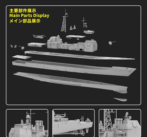 FlyHawk Model FH1167 Aegis Cruiser USS Bunker Hill CG-52 1991 1/700 – imagen 3