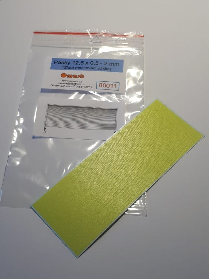 Bandes Omask 80011 12 x 0,5 - 2 mm (ruban de masquage jaune)