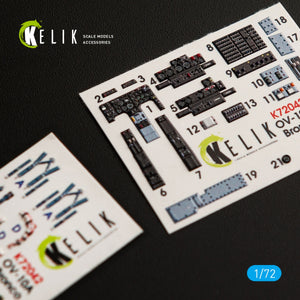 KELIK K72042 OV-10A &amp;quot;BRONCO&amp;quot; INTERIOR 3D DECALS FOR ICM KIT 1/72