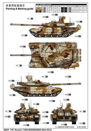 Trumpeter 09524 Russian T-90S MODERNIZED Mod 2013 1/35 – immagine 2