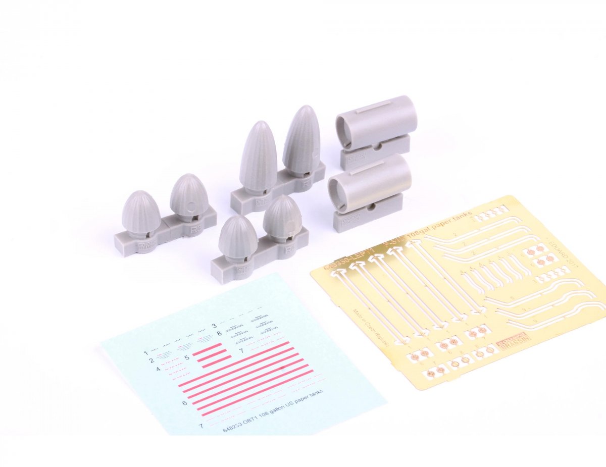 Eduard SIN64846 P-51D armament &amp;amp; fuel tanks AIRFIX 1/48 – imagen 7