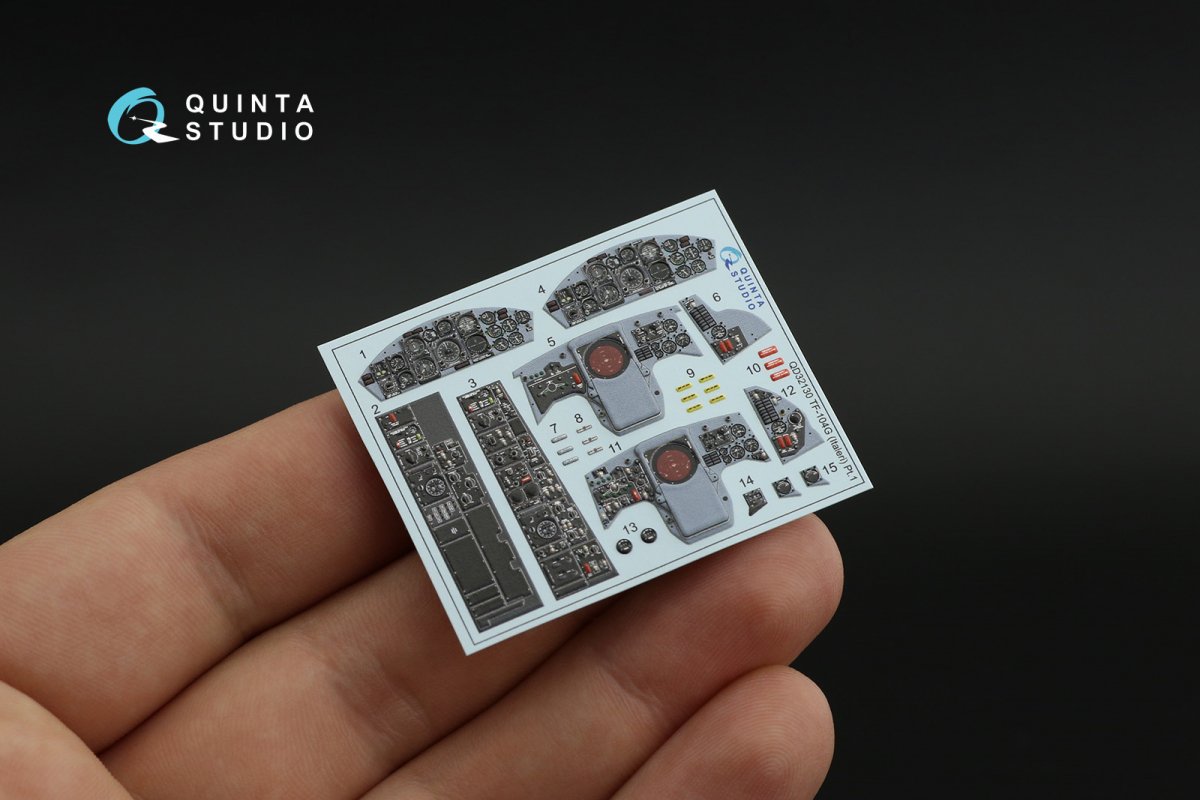 Quinta Studio QD32130 TF-104G 3D-Printed &amp;amp; coloured Interior on decal paper (Italeri) 1/32 – imagen 4