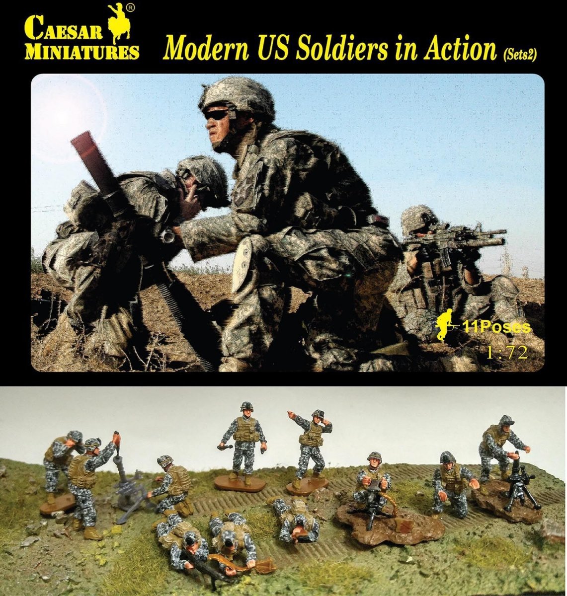 Caesar Miniatures H094 Modern US Soldiers in Action (Set 2) 1/72