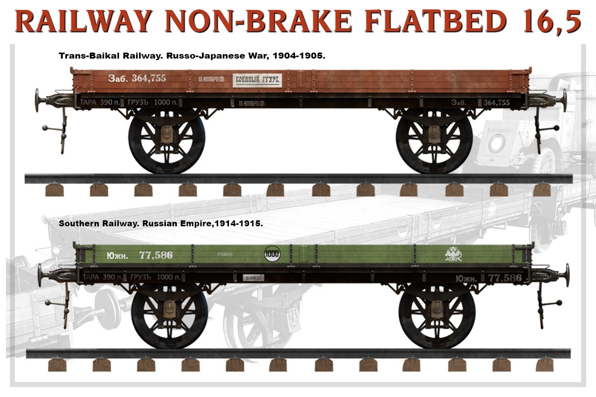 MiniArt 39004 RAILWAY NON-BRAKE FLATBED 16,5 t 1/35 – imagen 8