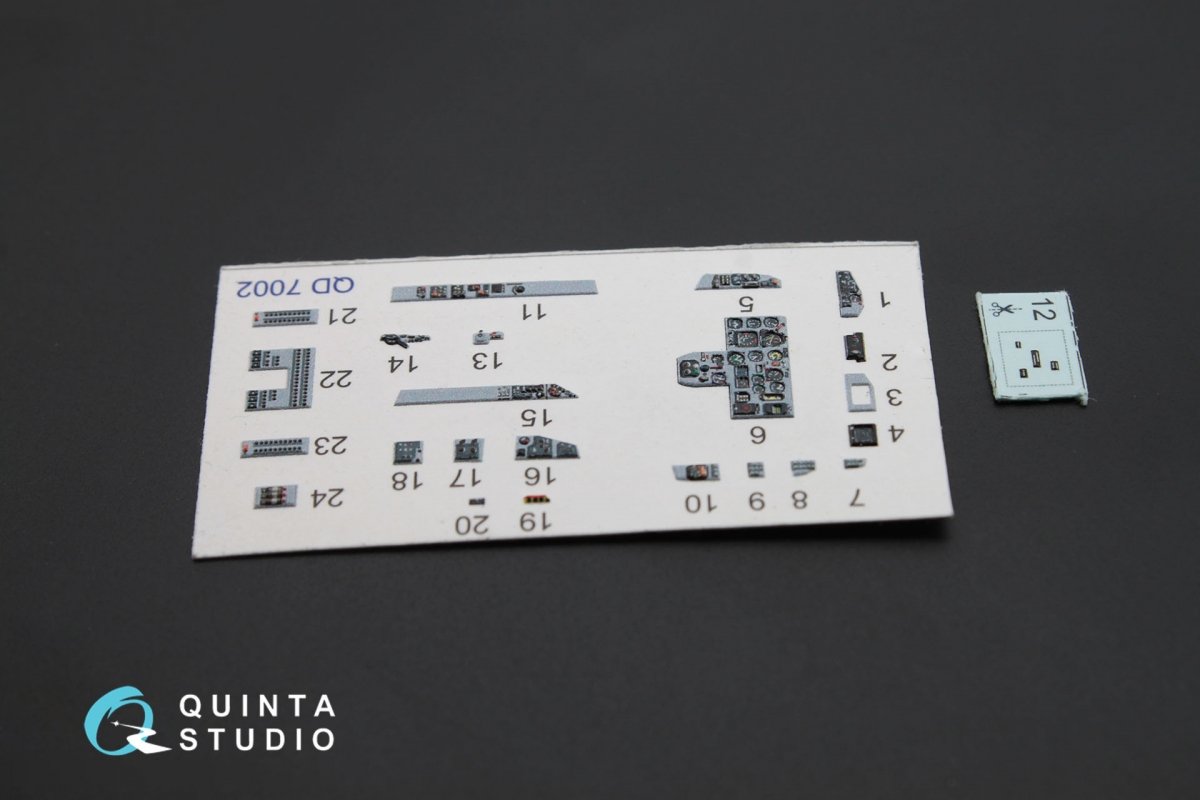 Quinta Studio QD72002 MiG-29 9-13 3D-Printed &amp;amp; coloured Interior on decal paper for 7278 Zvezda kit 1/72 – imagen 3