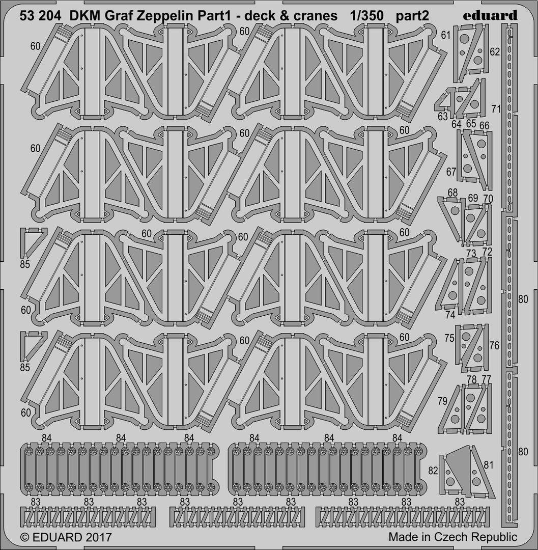 Eduard 53204 DKM Graf Zeppelin pt.1 deck &amp;amp; jeraby TRUMPETER 1/350 – Bild 2