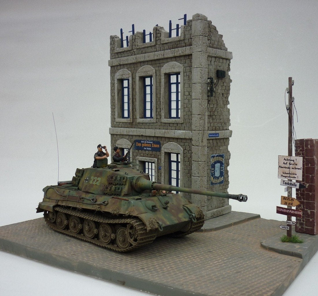 RT-Diorama 35197 Diorama-Base: &amp;quot;Street Corner&amp;quot; 1/35 – imagen 6