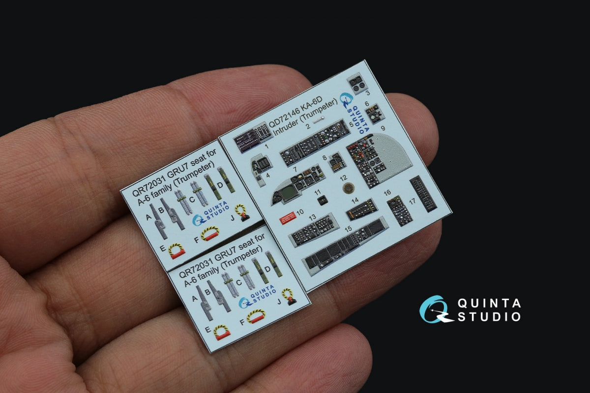 Quinta Studio QD72146 KA-6D Intruder 3D-Printed coloured Interior on decal paper (conversion from Trumpeter) 1/72 – Bild 4