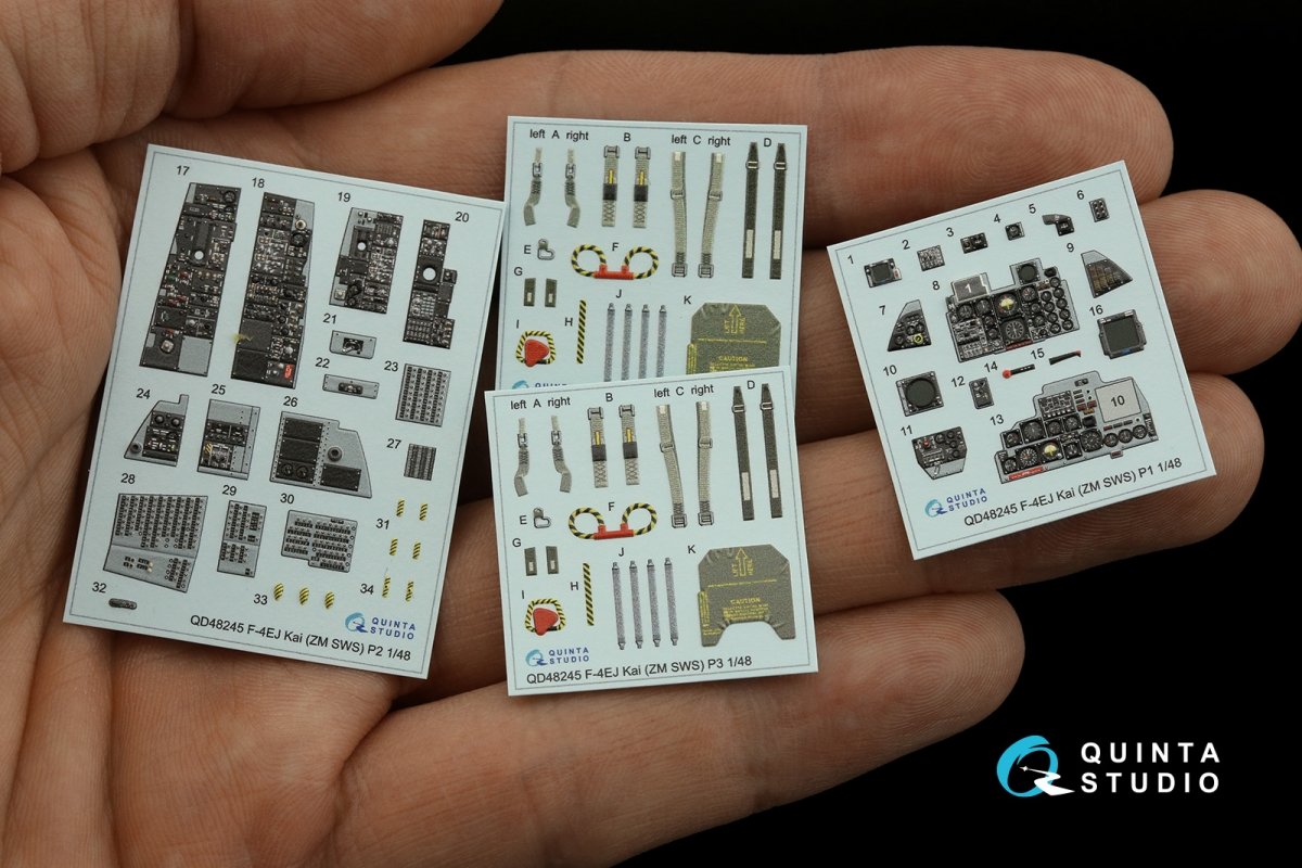 Quinta Studio QD48245 F-4EJ Kai 3D-Printed &amp;amp; coloured Interior on decal paper (ZM SWS) 1/48 – Bild 15