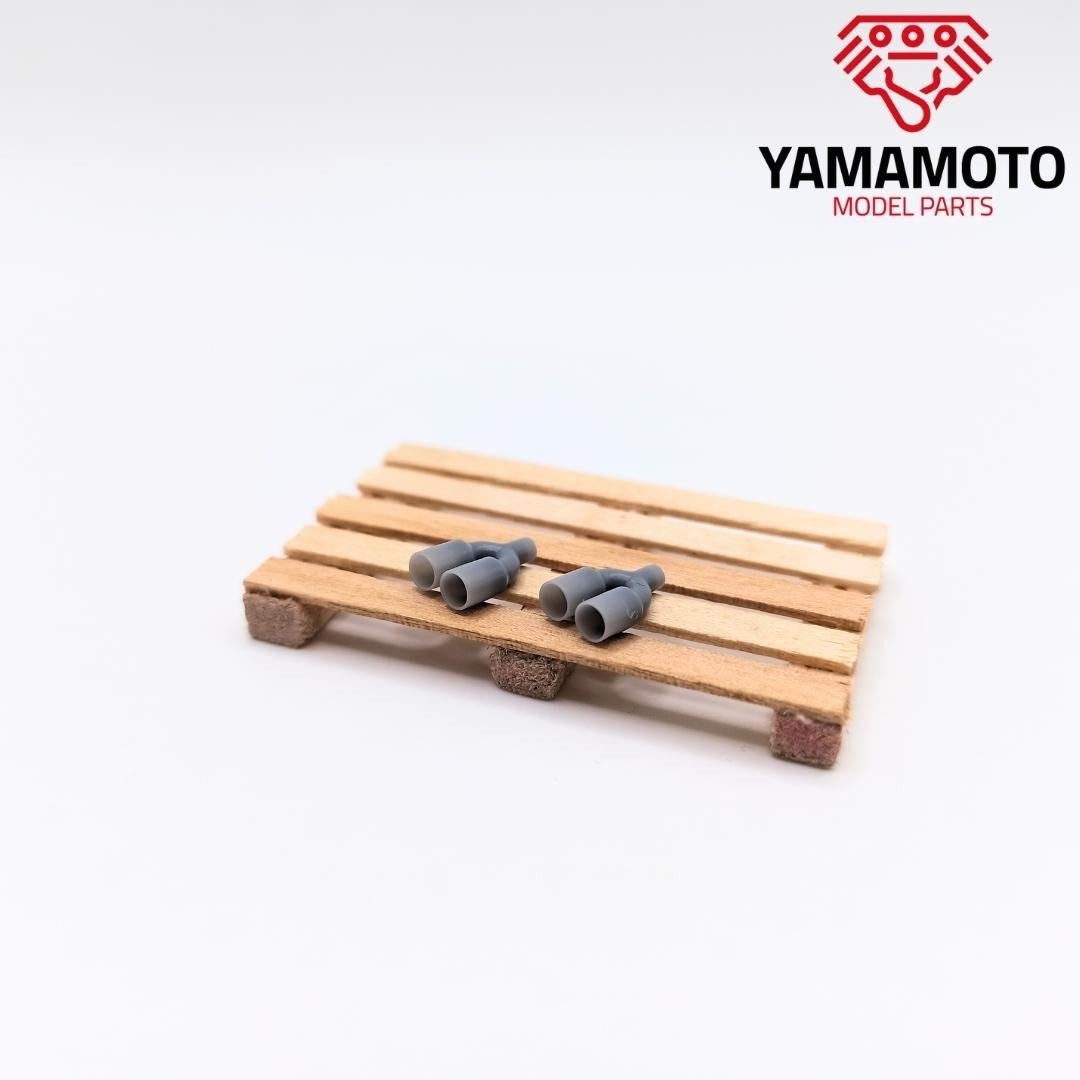 Yamamoto YMPTUN100 Dual Muffler tip Type 2 1/24 – imagen 2