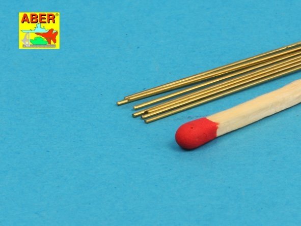 Aber BR05 Brass round rods 0,5mm length 250mm x 8 pcs – imagen 2