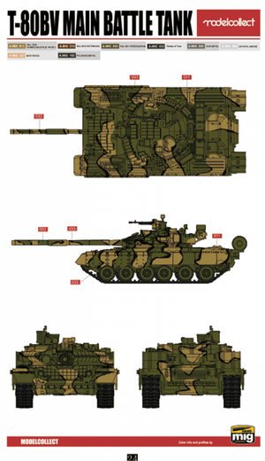 Modelcollect UA72193 Soviet T-80 Main Battle Tank 1970S-1990S N in1 1/72 – Bild 24
