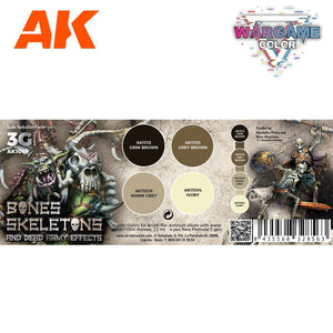 AK Interactive AK1069 WARGAME COLOR SET. BONES AND SKELETONS. 4x17 ml – image 2