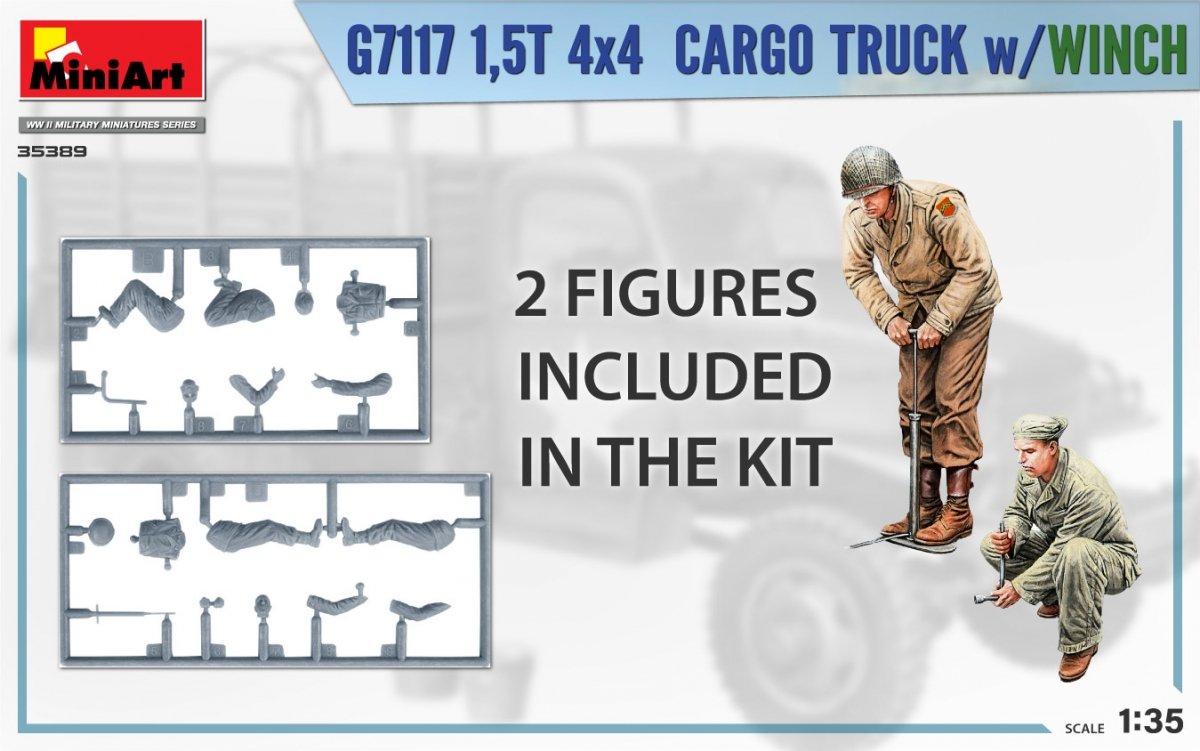 MiniArt 35389 G7117 1,5T 4×4 CARGO TRUCK w/WINCH 1/35 – Bild 3