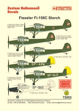 Techmod 72053 - Fieseler Fi 156C Storch 1/72 – immagine 2