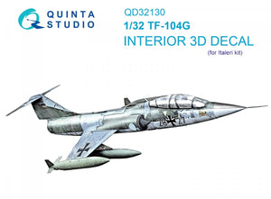 Quinta Studio QD32130 TF-104G 3D-Printed &amp;amp; coloured Interior on decal paper (Italeri) 1/32