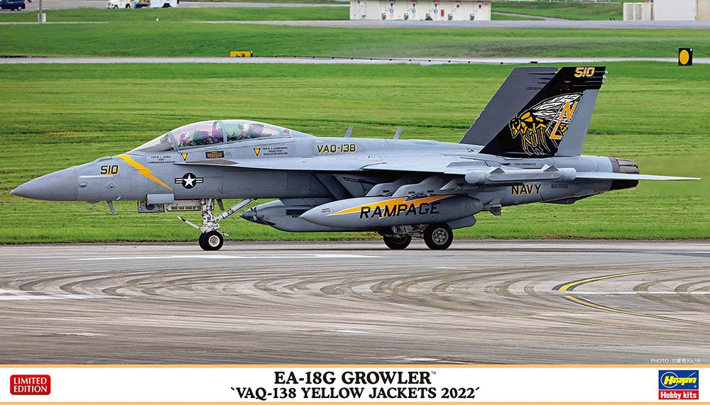 Hasegawa 02461 EA-18G GROWLER VAQ-138 YELLOW JACKETS 2022 1/72 