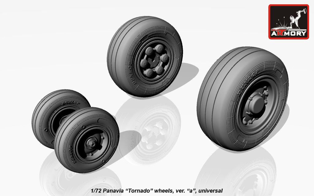 Armory Models AW72501a Panavia Tornado wheels, w/ tyres type “a” (DL) 1/72 – imagen 4