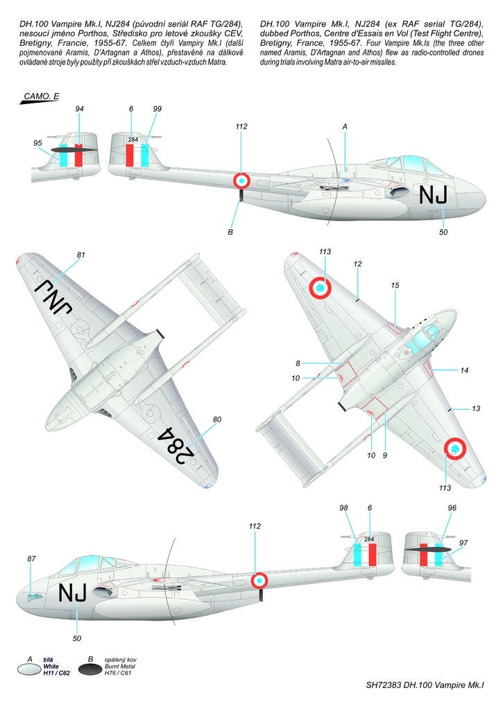 Special Hobby 72383 DH.100 Vampire Mk. I &amp;#39;RAF, RAAF and Armée de l&amp;#39;Air&amp;#39; 1/72 – zdjęcie 4