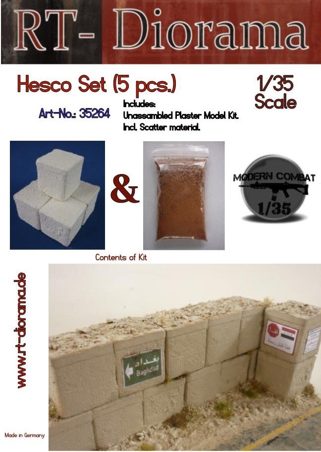RT-Diorama 35264 Coffret Hescos (5 pièces) 1/35