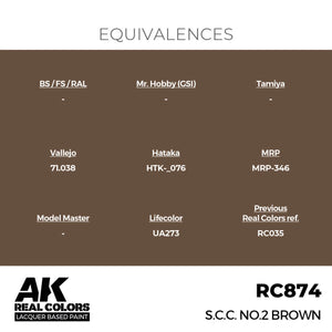 AK Interactive RC874 S.C.C. No.2 Brown 17 ml – immagine 2