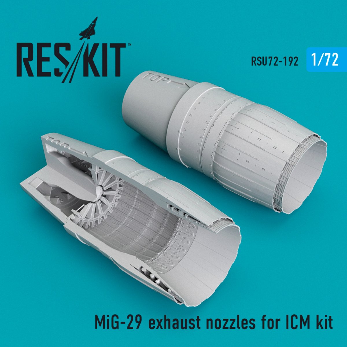 RESKIT RSU72-0192 BUSES D'ÉCHAPPEMENT MIG-29 KIT ICM 1/72