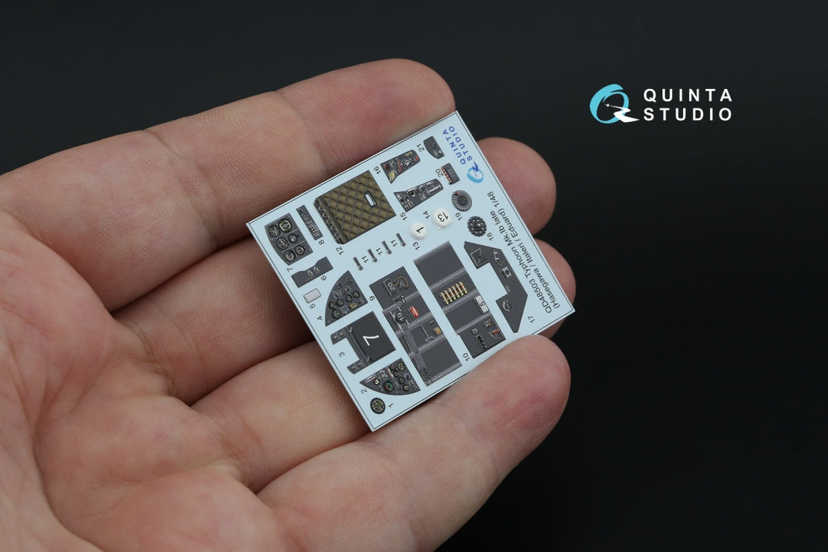 Quinta Studio QD48503 Typhoon Mk.Ib late 3D-Printed &amp;amp; coloured Interior on decal paper (Hasegawa/Italeri) 1/48 – imagen 5
