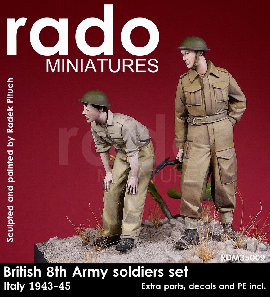 RADO Miniatures RDM35009 British 8. Army Italy 1943-45 Decals, PE & extra parts included 1/35
