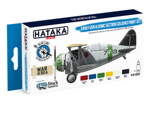 Hataka HTK-BS54 Early USN &amp;amp; USMC Section Colors paint set (6x17ml)