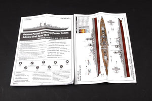 Trumpeter 05773 German Pocket Battleship (Panzer Schiff) Admiral Graf Spee 1937 1/700 – imagen 3