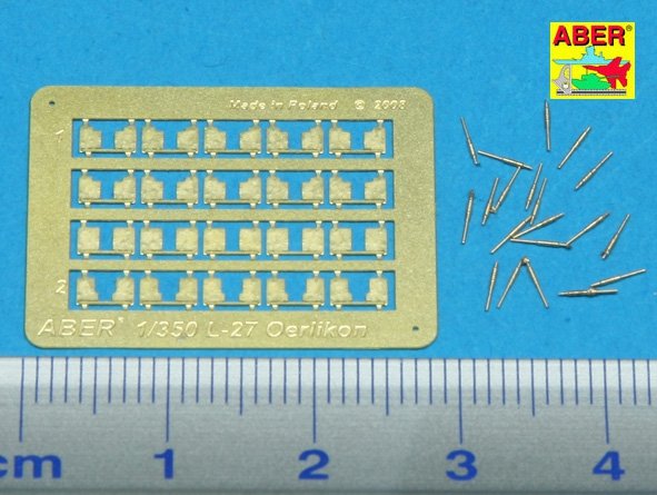Aber 350L-27 Set of 20 pcs 20 mm L/70 Oerlikon Mk.10 barrels for US Navy ships 1/350 – image 2