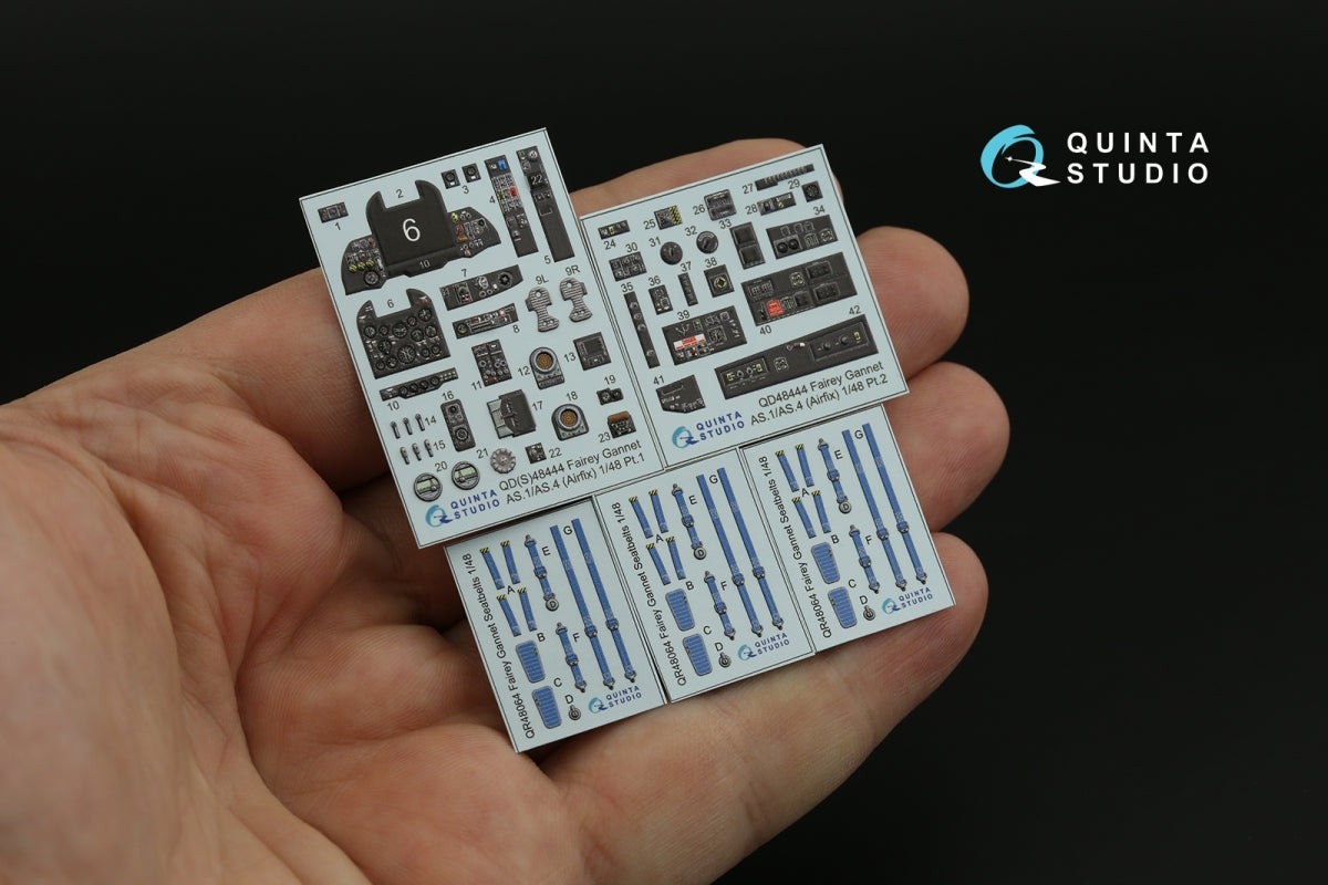 Quinta Studio QD48444 Fairey Gannet AS.1_AS.4 3D-Printed coloured Interior on decal paper (Airfix) 1/48 – Bild 9