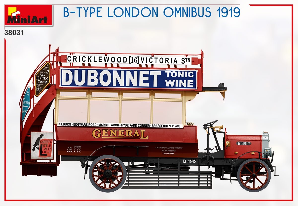 MiniArt 38031 B-TYPE LONDON OMNIBUS 1919 1/35 – imagen 3