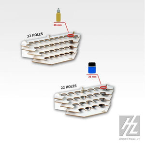 Hobby Zone HZ-s1ns 26mm Narożny Stojak na farby modelarskie – imagen 2