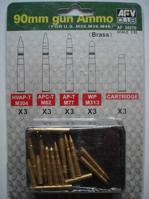 AFV Club 35076 Munitions pour canon 90 mm 1/35
