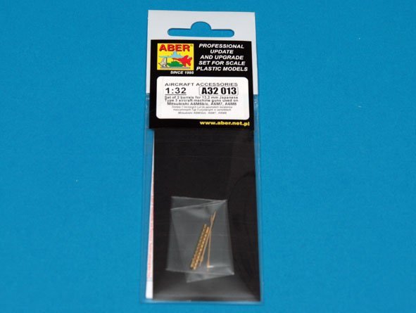 Aber A32013 Set of 2 barrels for 13,2 mm Japanese Type 3 aircraft machine guns used on Mitsubishi A6M5b/c, A6M7, A6M8 1/32 – immagine 5
