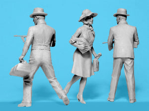 ICM 24054 Gangsters (3 figures - 2 male, 1 female) 1/24