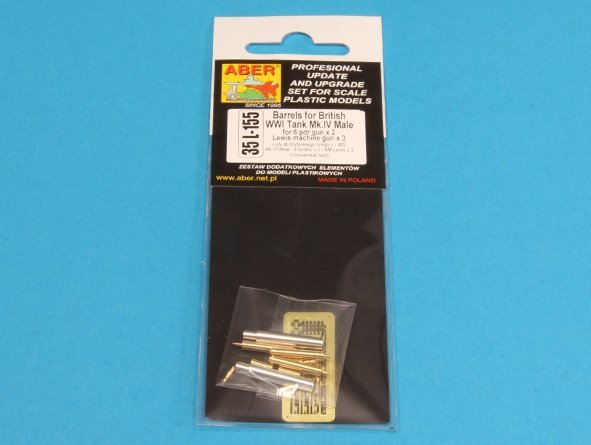 Aber 35L-155 Barrels for British WWI Tank Mark IV – Male 1/35 – zdjęcie 8