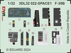 Eduard 3DL32022 F-35B SPACE TRUMPETER 1/32 – image 2